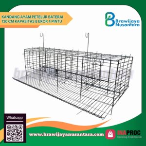  Kandang ayam petelur baterai 120 cm kapasitas 8 ekor 4 pintu, galvanis